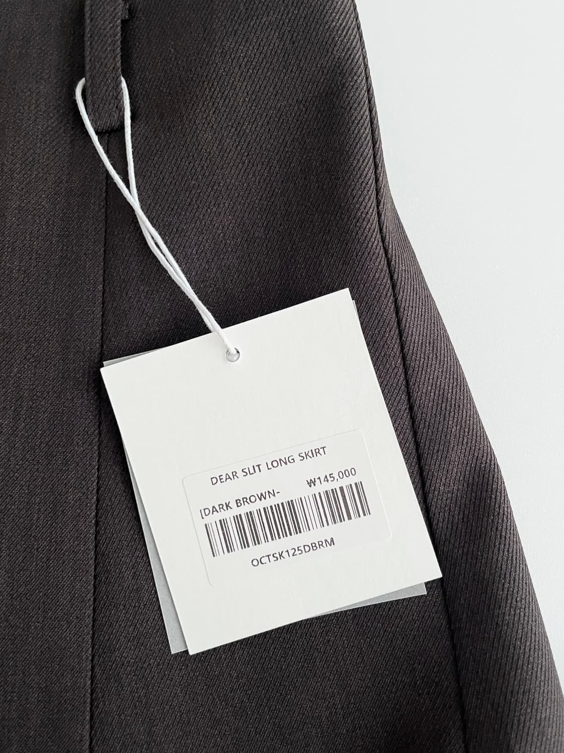 M) 새상품 오떼뜨 디어 슬릿 롱스커트 다크브라운 상품이미지5