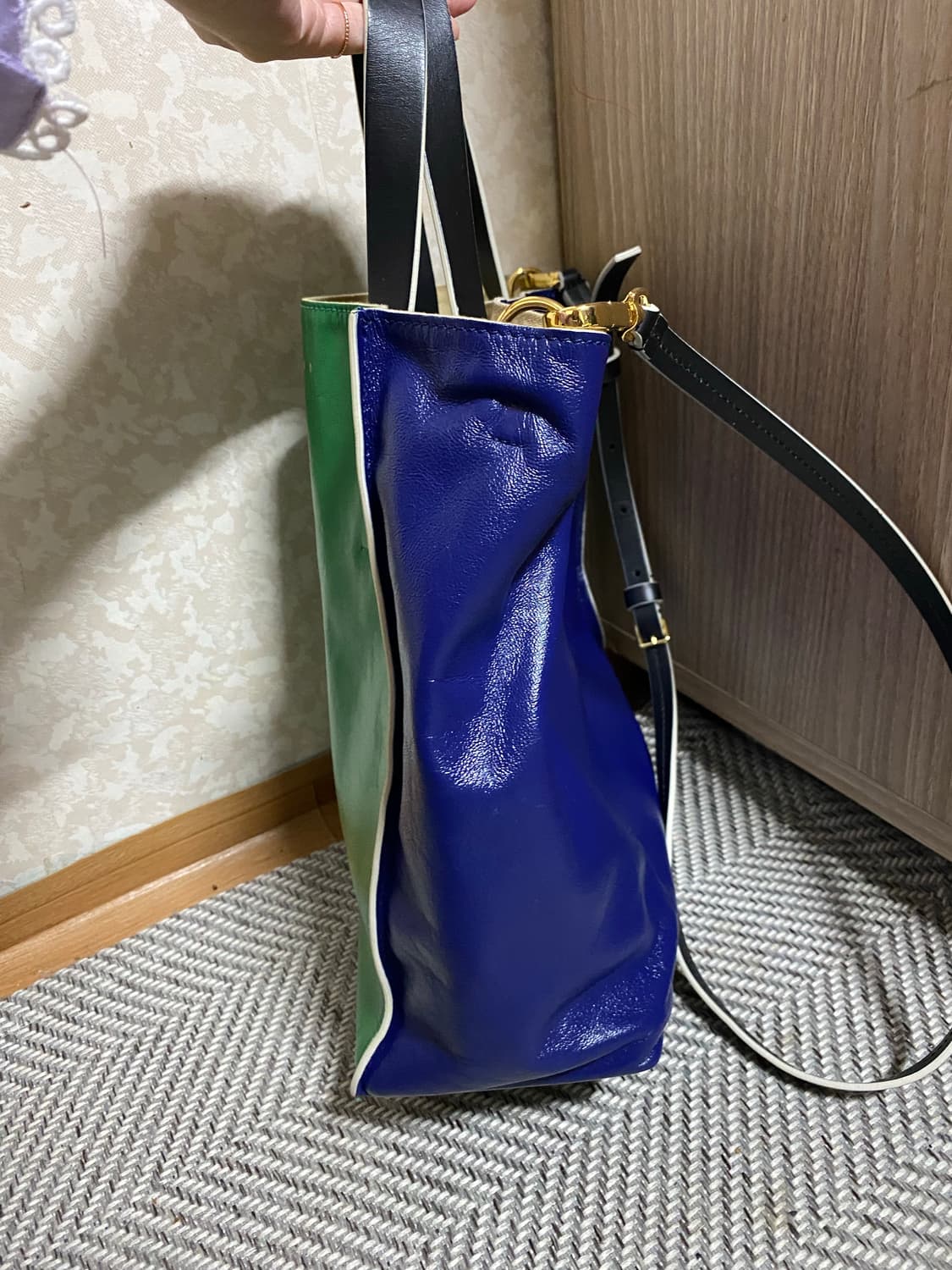 마르니 뮤제오 소프트백 그린 토트백 상품이미지3