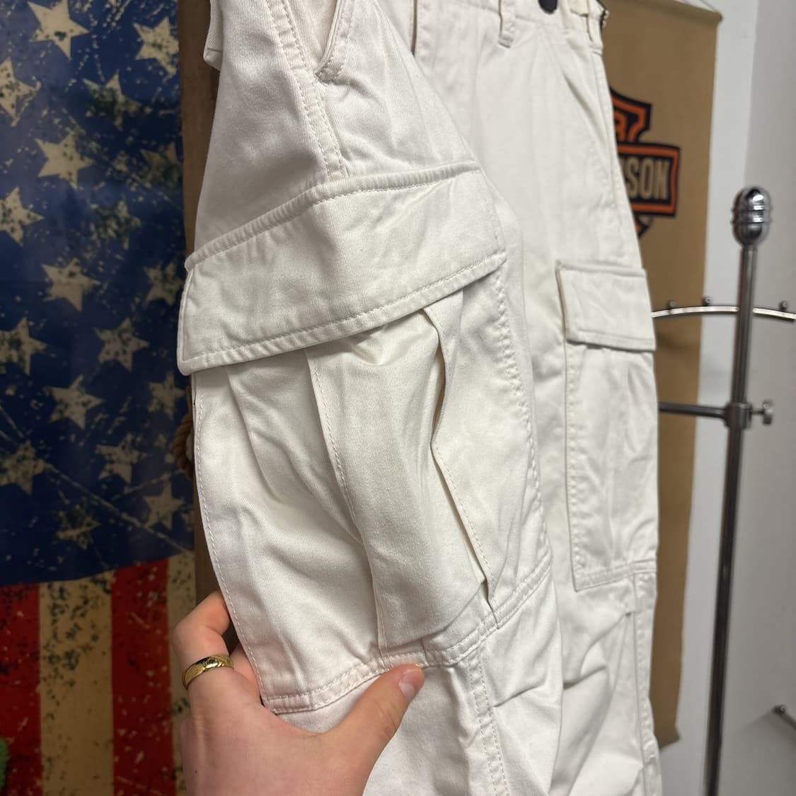 90s 아비렉스 헤비코튼 에어로 카고팬츠 사이드탭 N764 상품이미지5