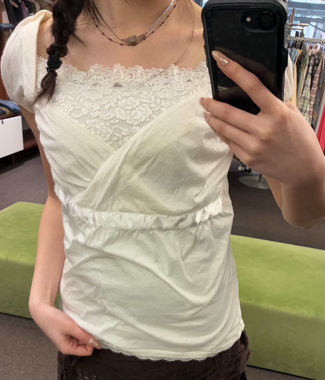 L)Japanese vintage 여성 엠파이어 라인 블라우스 상품이미지2