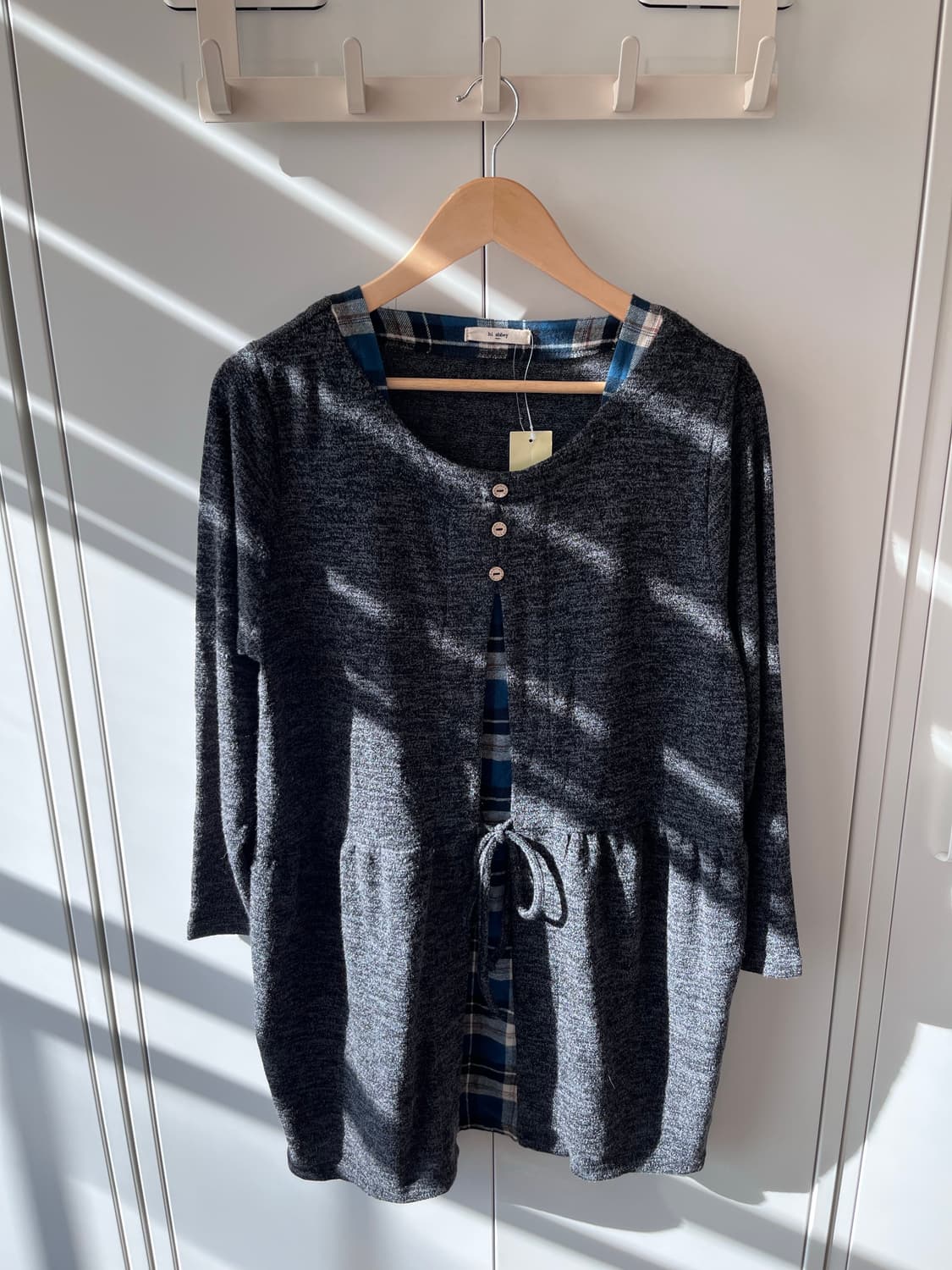 Bi abbey 체크 레이어드 바선생 원피스 상품이미지8