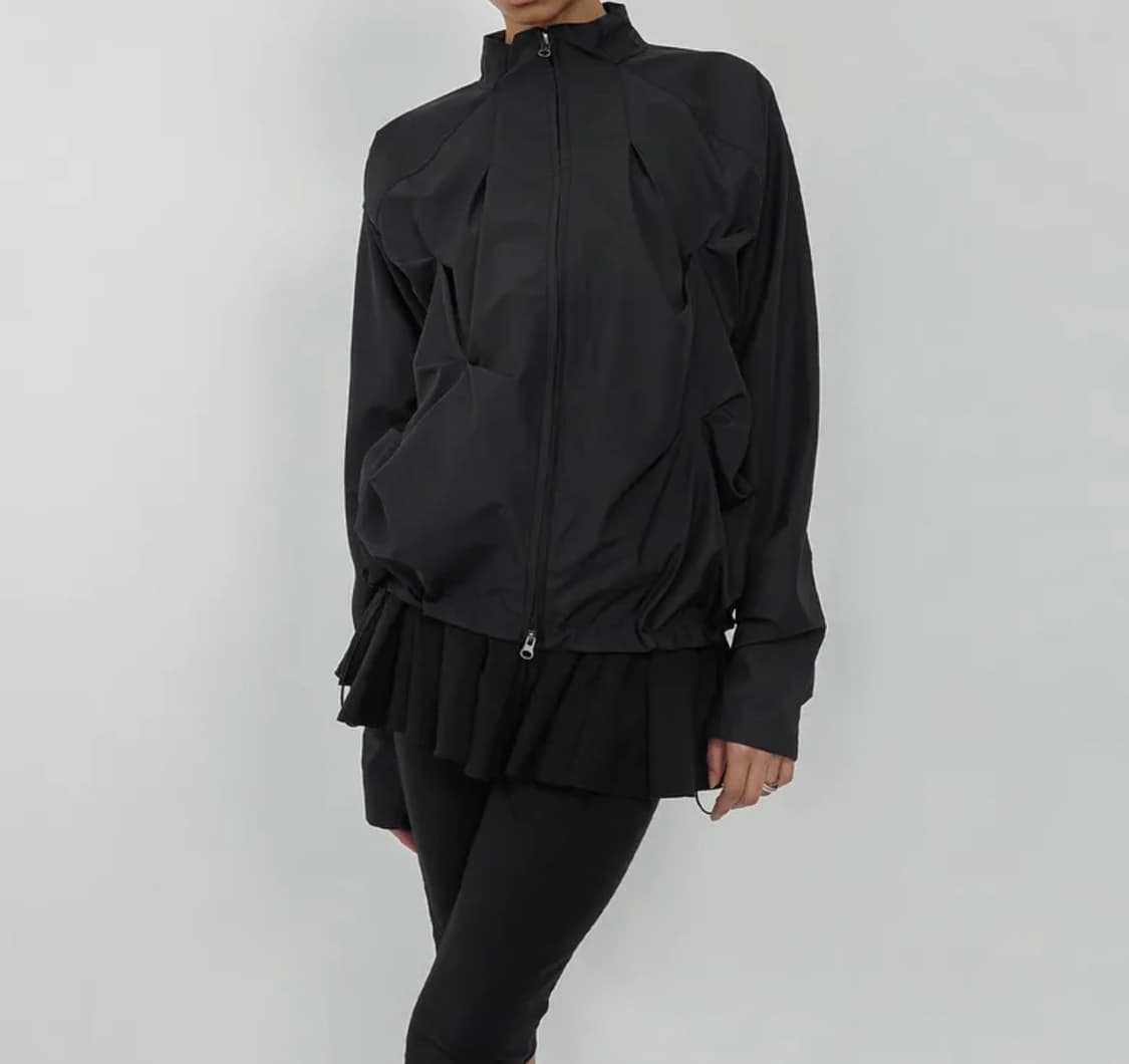 나체 PINTUCK WIND BREAKER BLACK 상품이미지2