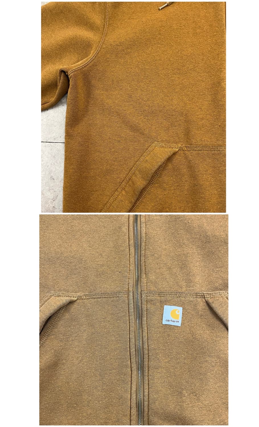 칼하트 루즈핏 후드집업 카멜 L #csz3768 상품이미지6