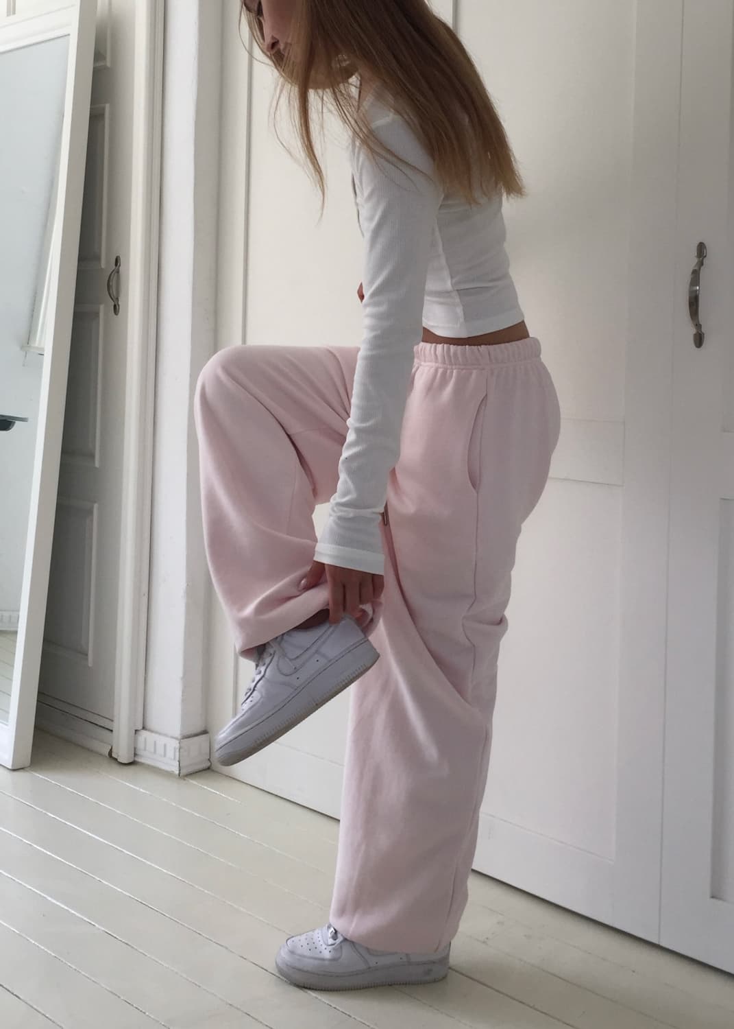 핀터레스트 무드 sweat pants  (baby pink) 상품이미지2