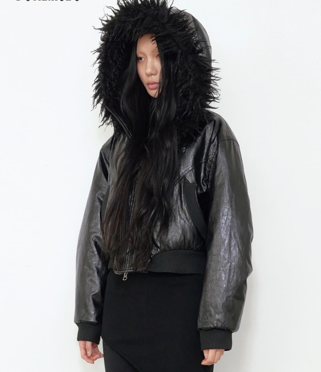 보헤미안서울 가죽 점퍼 블랙 상품이미지2