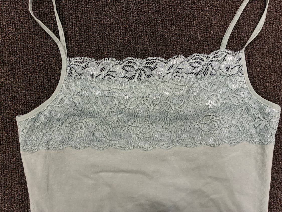 LL)Japanese vintage 여성 꽃 레이스 디테일 나시 상품이미지2