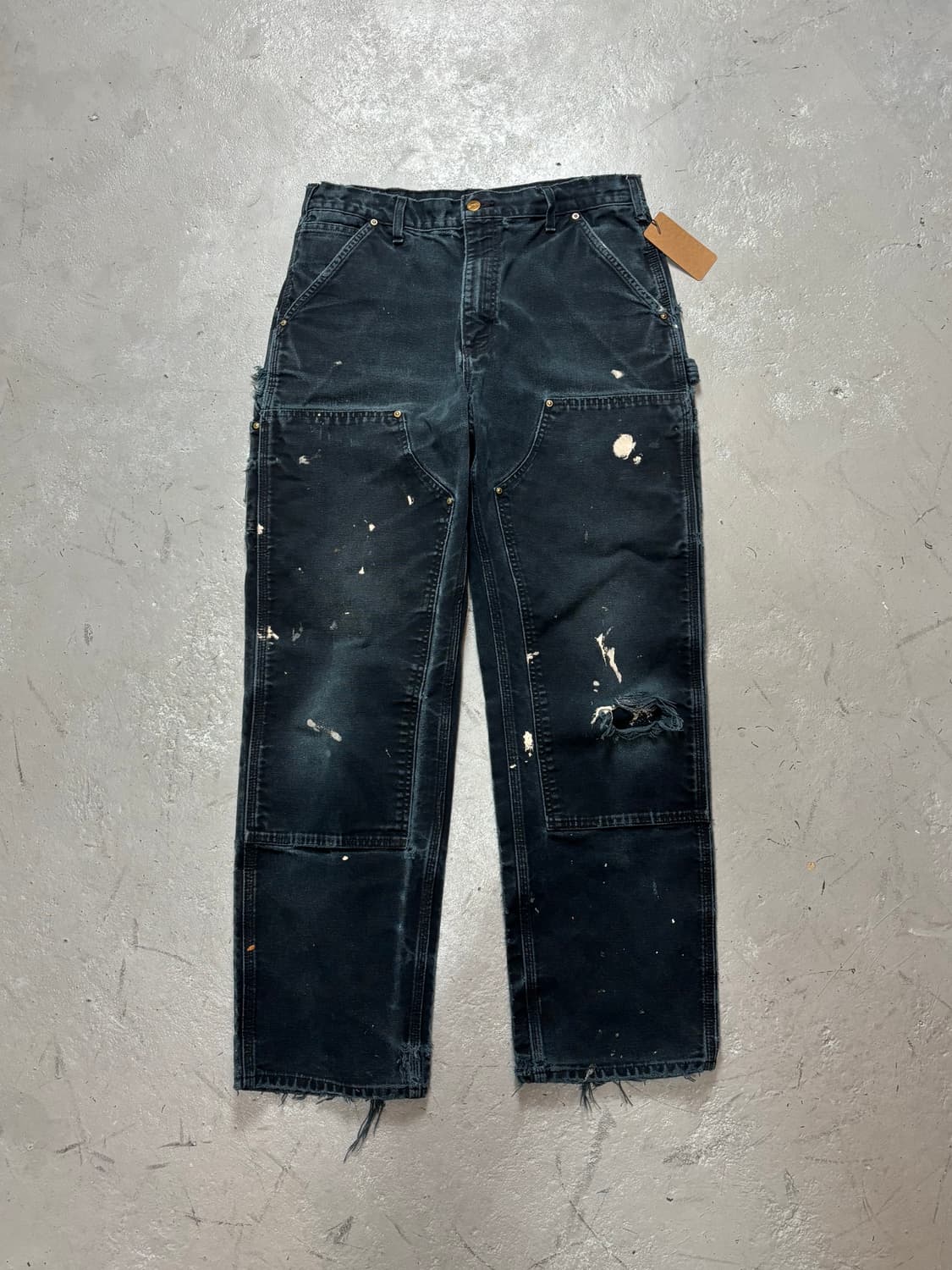 OG USA Made 칼하트 B01 더블니 블랙 칼하트 썩블니 카펜터 상품이미지1