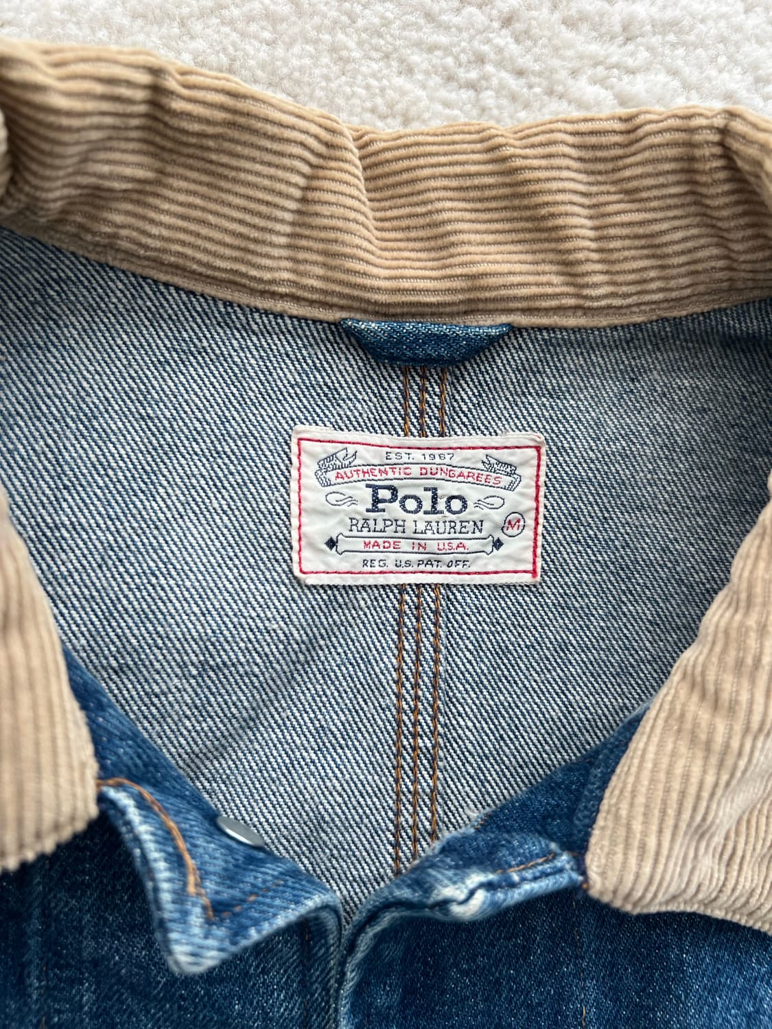 폴로랄프로렌 청자켓 made in USA 트러커 상품이미지3