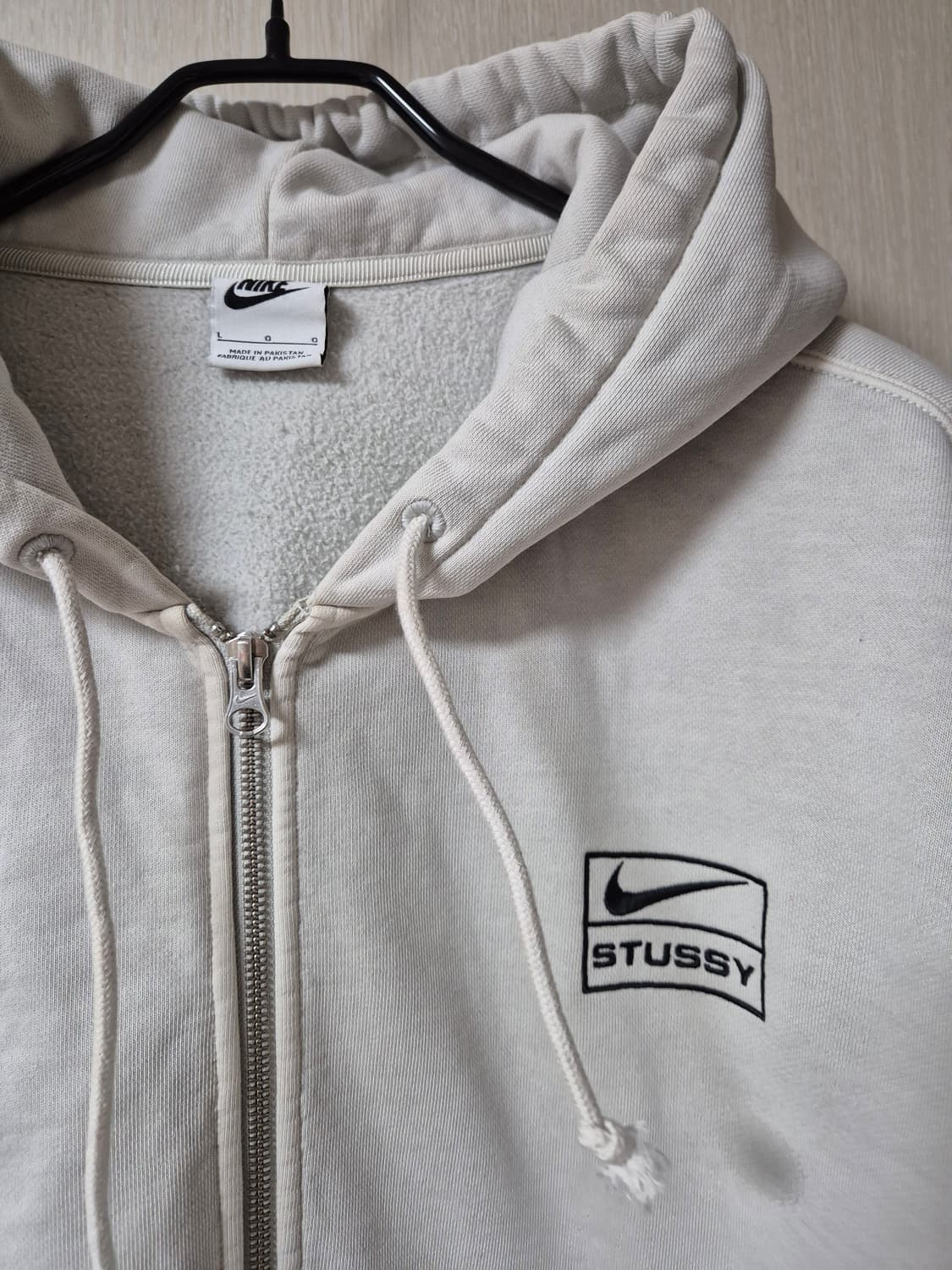 (24년) 나이키 x 스투시 피그먼트 플리스 후드집업 라지 상품이미지3