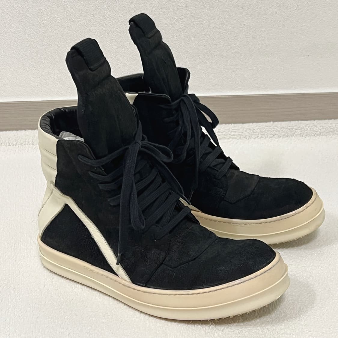 릭오웬스 14FW 지오바스켓 모노크롬 스웨이드 상품이미지2