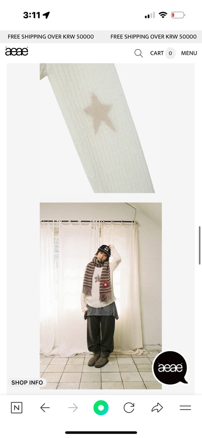 aeae / sheer applique kint (ivory) 상품이미지3