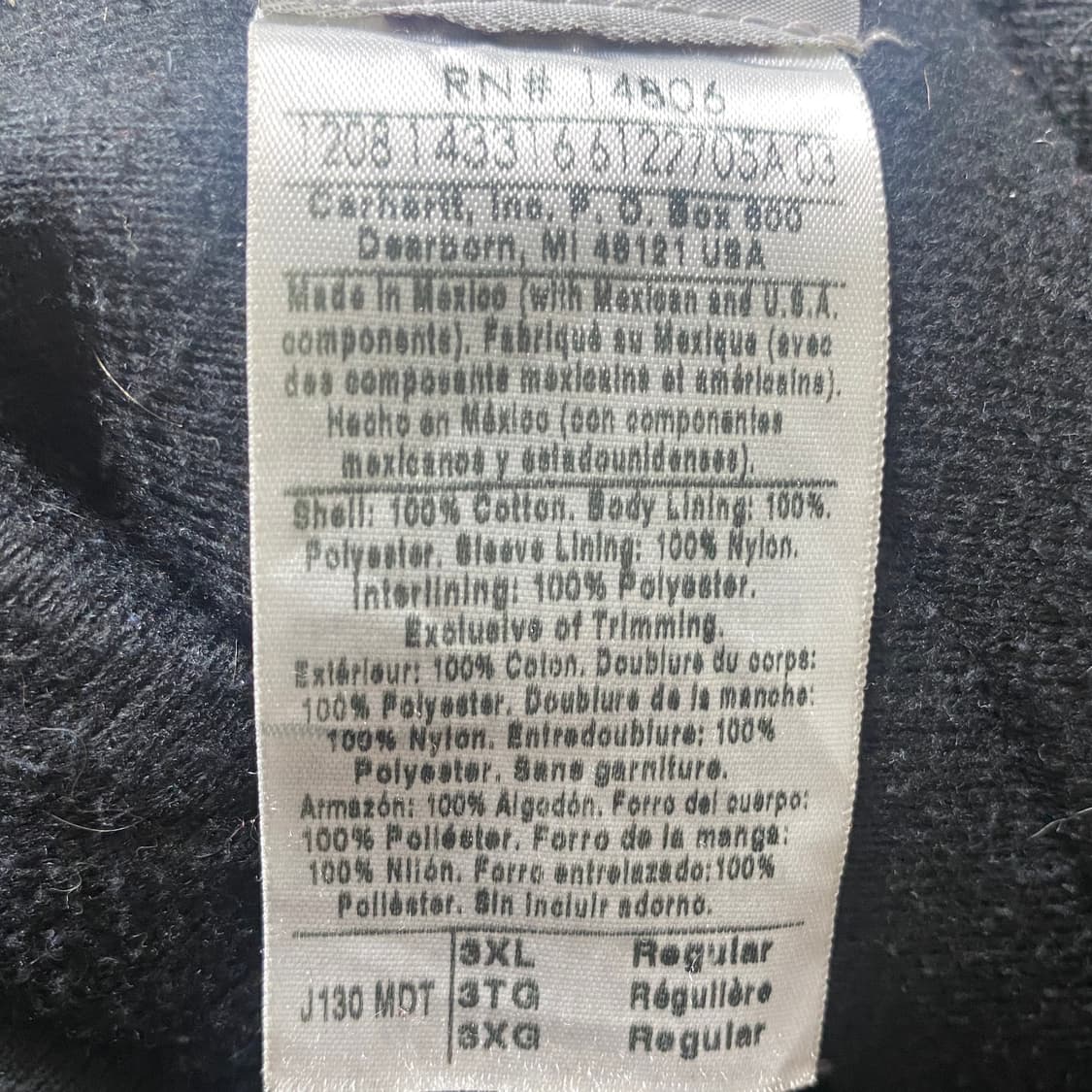 00s Carhartt Duck Active Jacket J130 MDT 상품이미지6