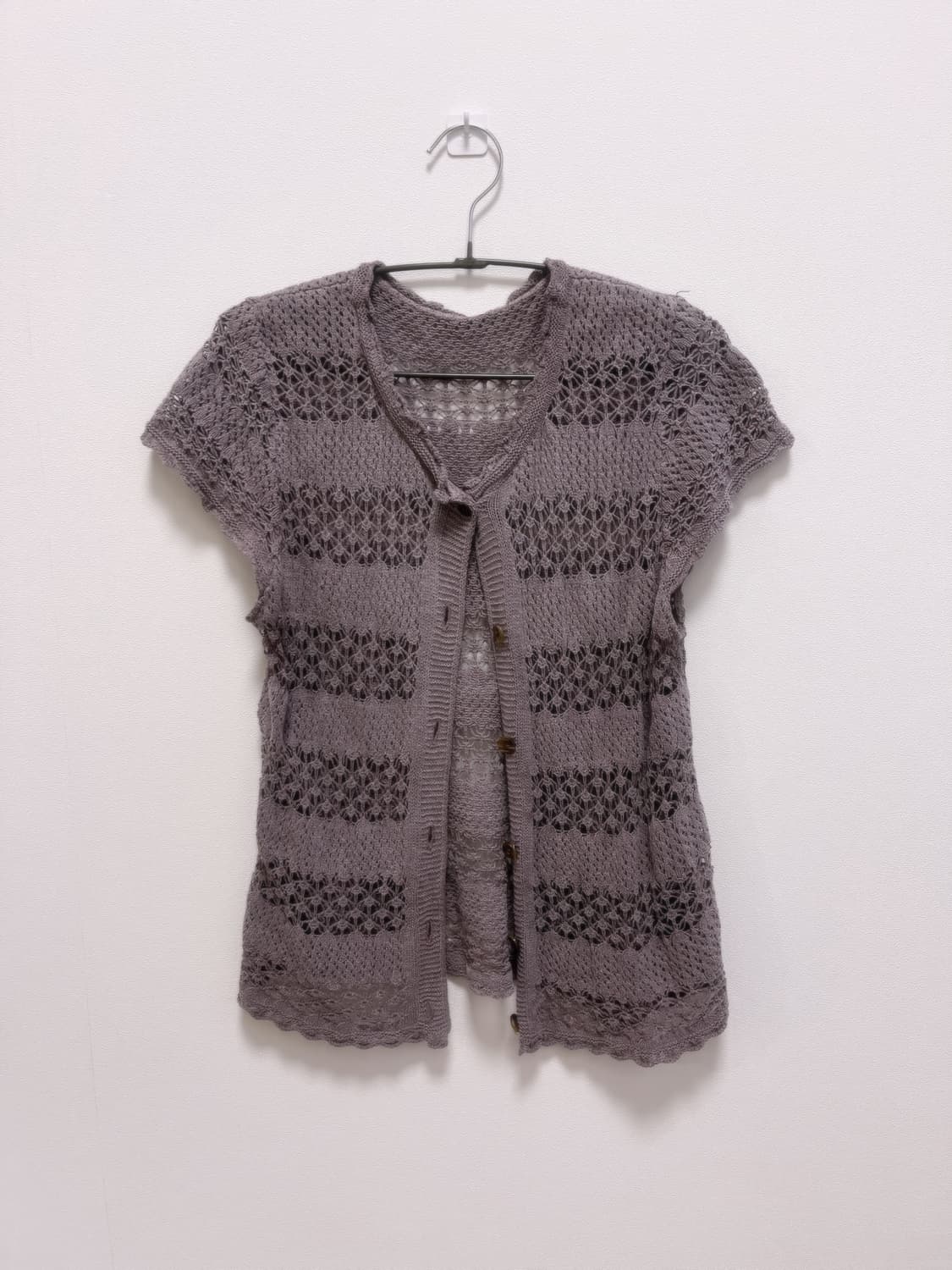 모리 니트 반팔 가디건 상품이미지1