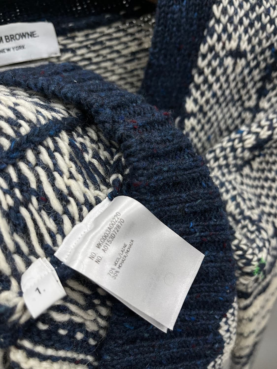 여) 톰브라운 페어아일 울 가디건  상품이미지8