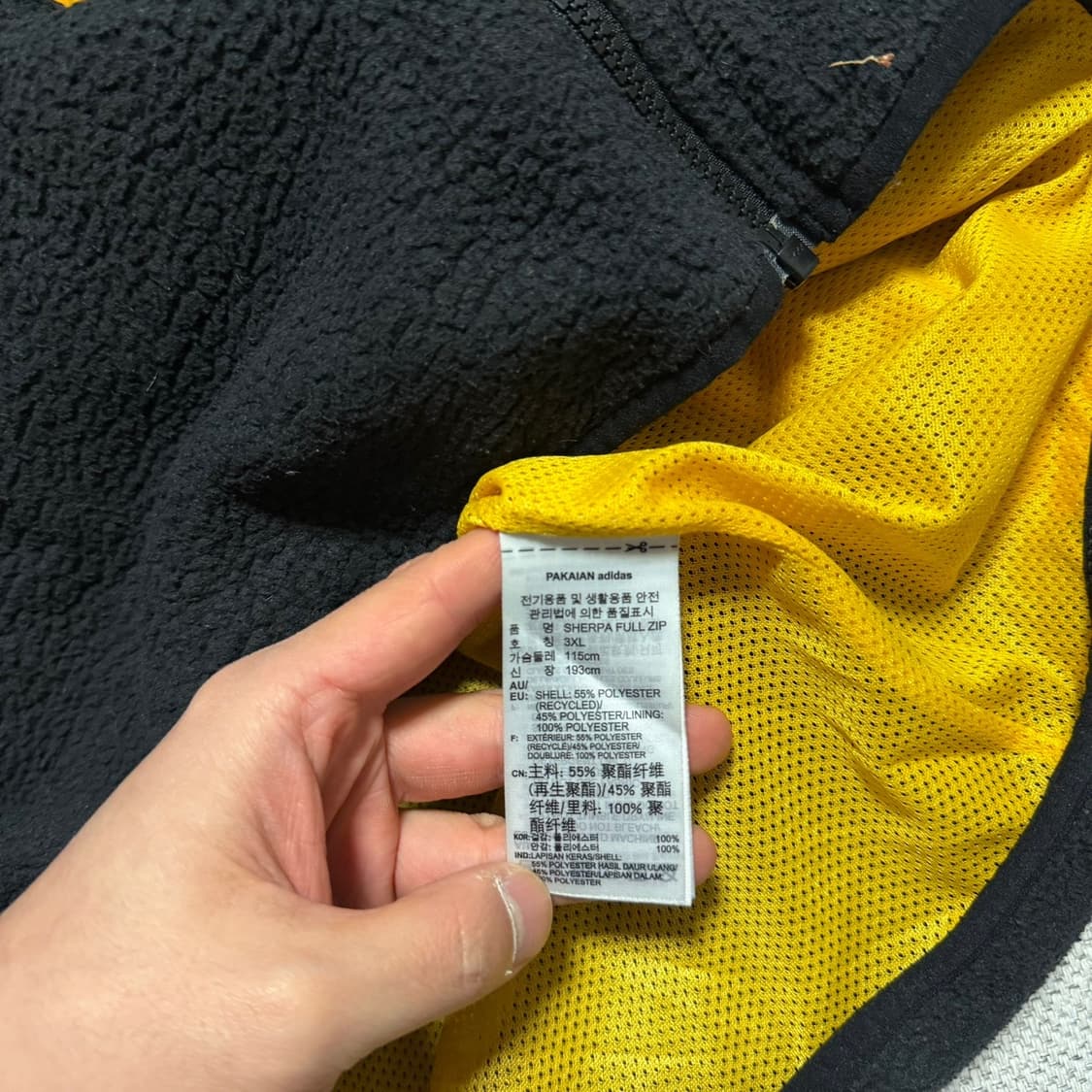 아디다스 사이드로고 플리스 자켓 상품이미지3
