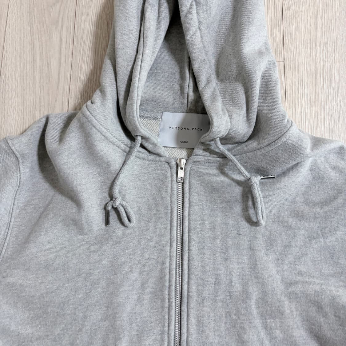 퍼스널팩 그레이 레귤러 후드집업 L 상품이미지2