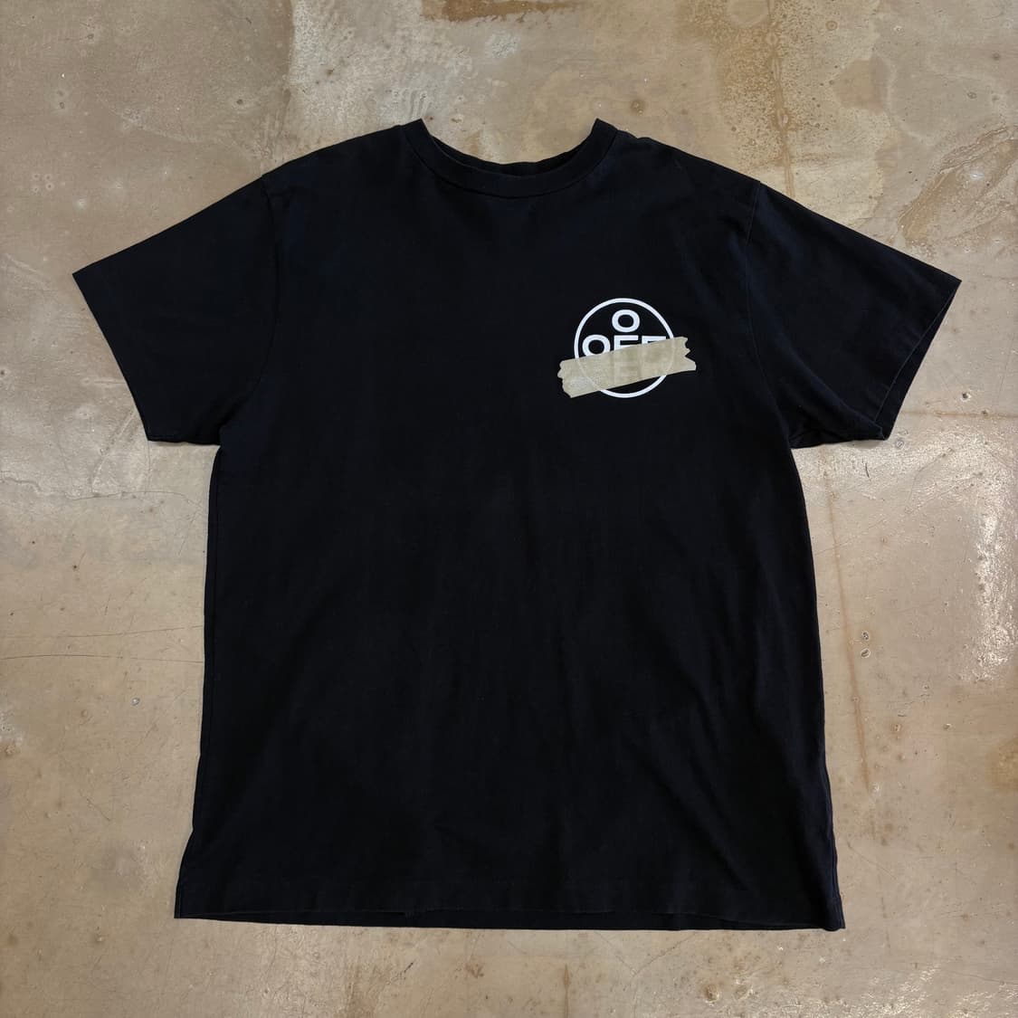 XXS 오프화이트 테이프 반팔티셔츠 상품이미지2