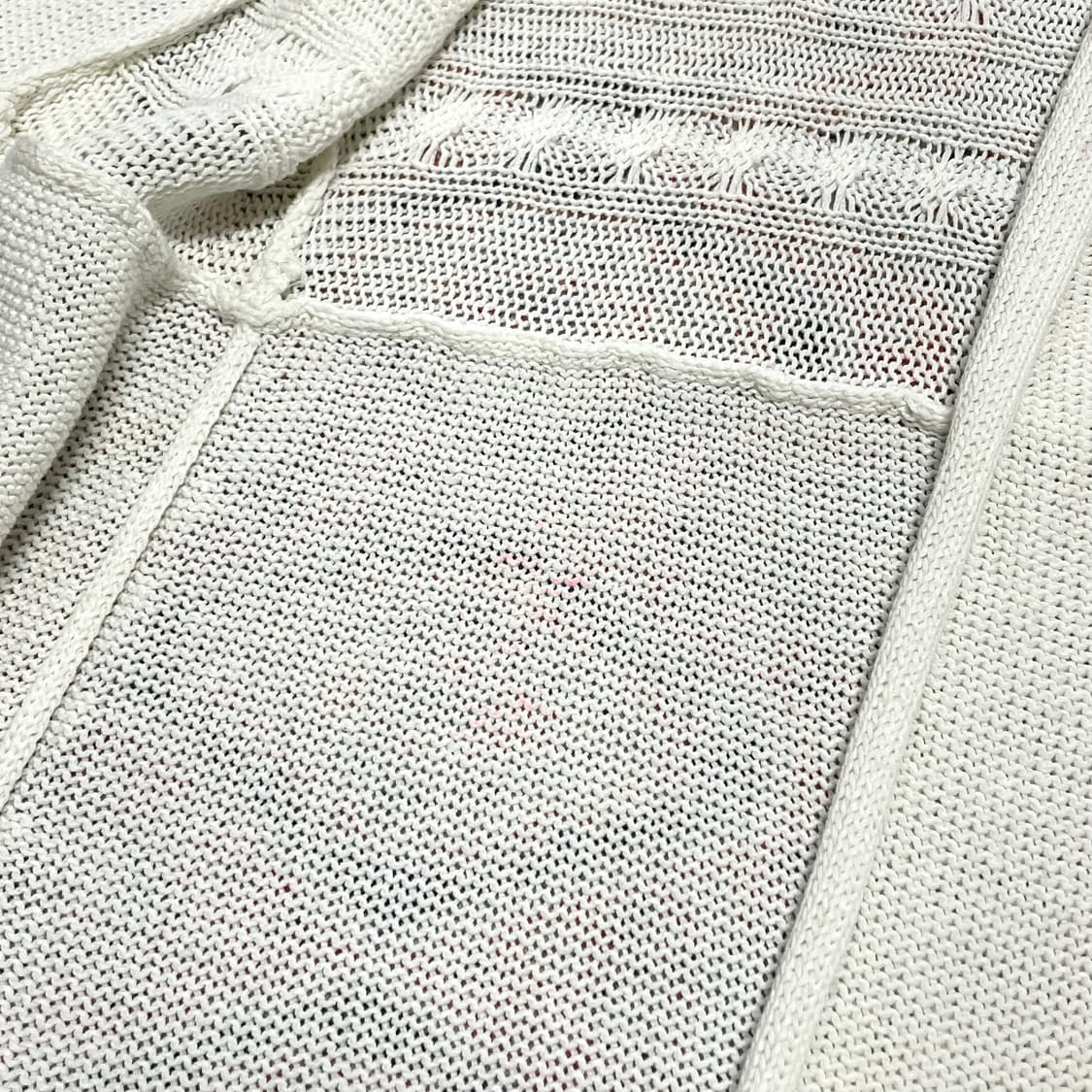 타미힐피거 화이트 니트 메쉬 가디건 여성S 상품이미지3