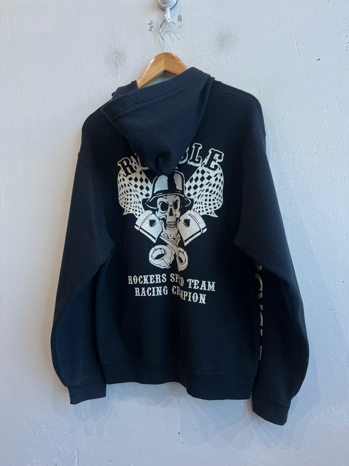 미국빈티지 RUMBLE ROCKERS SPEED TEAM 스컬 후드집업  상품이미지1