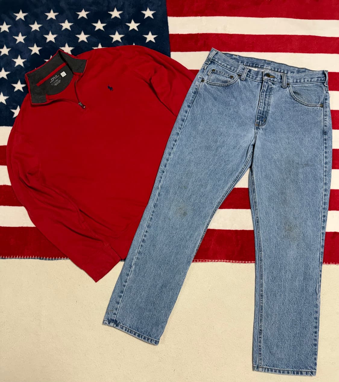 폴로 랄프로렌 하프집업 아노락 스웻 빈티지 [L] 상품이미지9