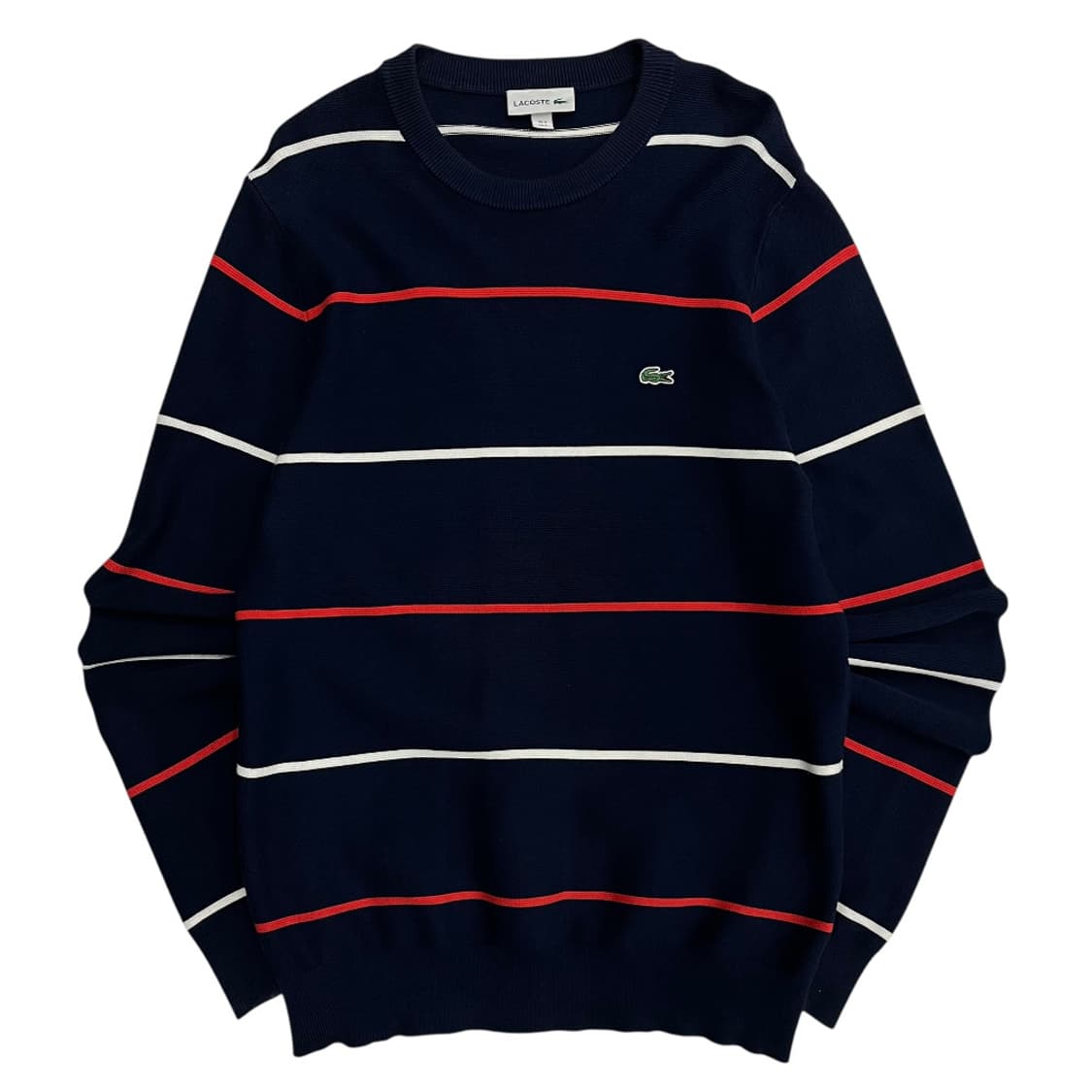 라코스테 레드배색 네이비 니트 S 상품이미지2