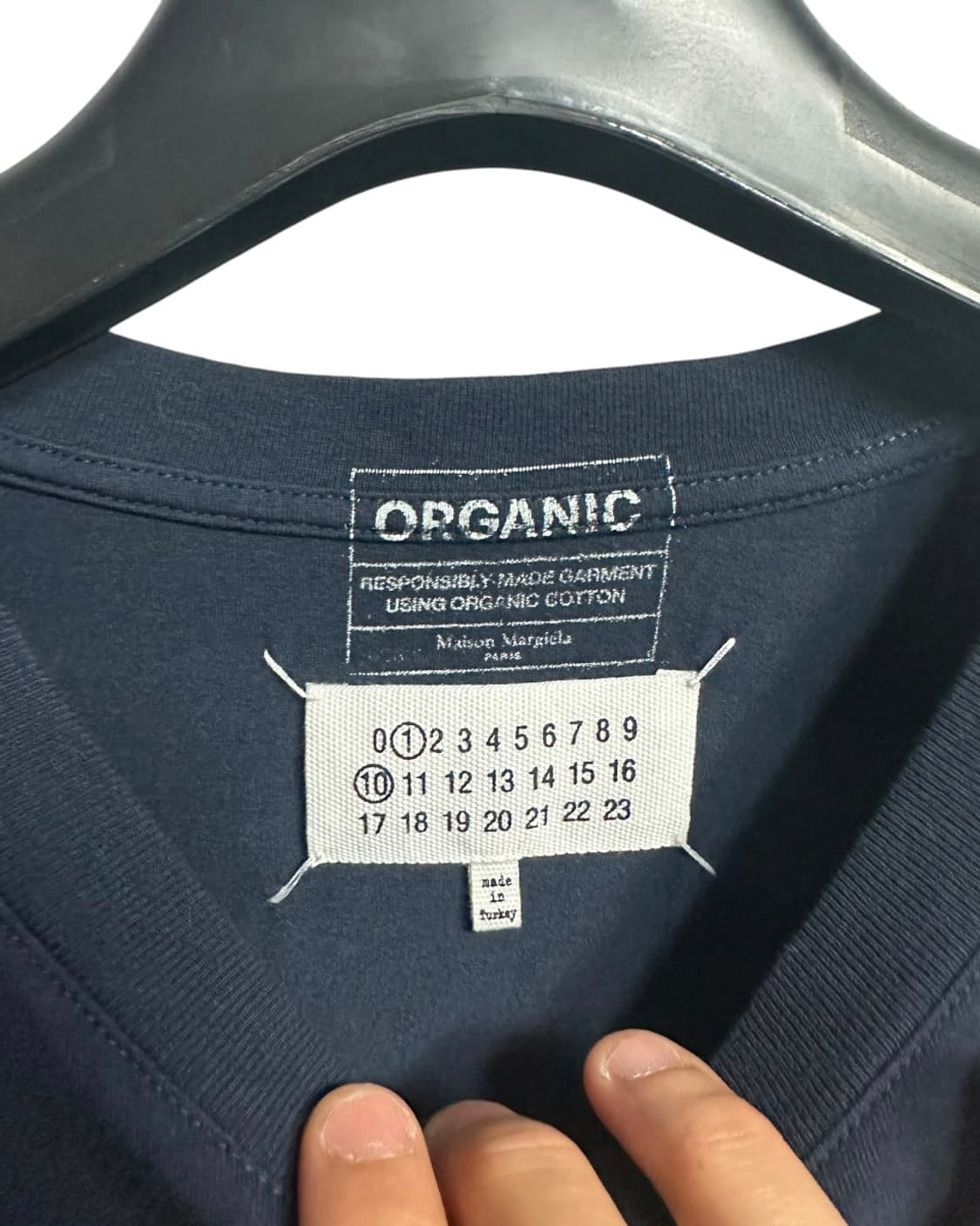 메종 마르지엘라 오가닉 코튼 반팔티 네이비 XXL 상품이미지5