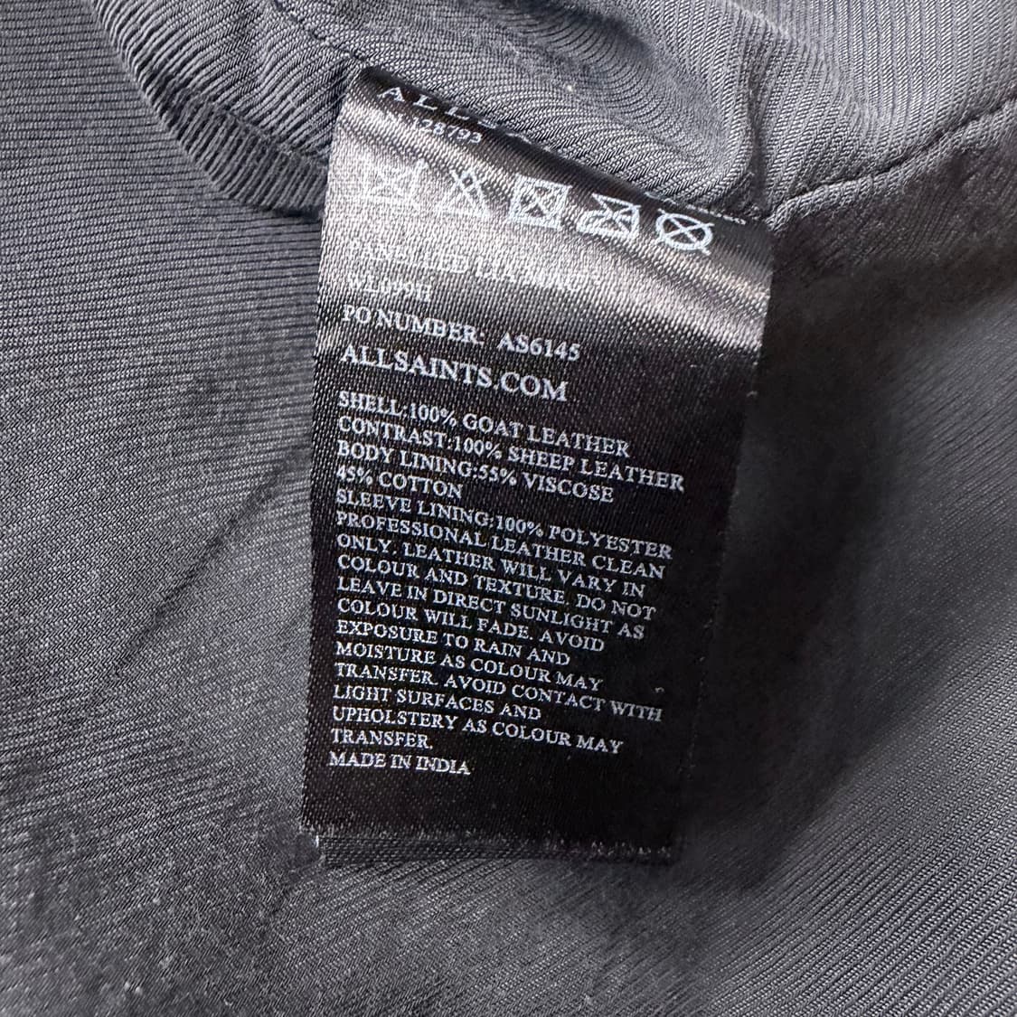 올세인츠 고트레더 스웨이드&램스킨 레더 코트 상품이미지5