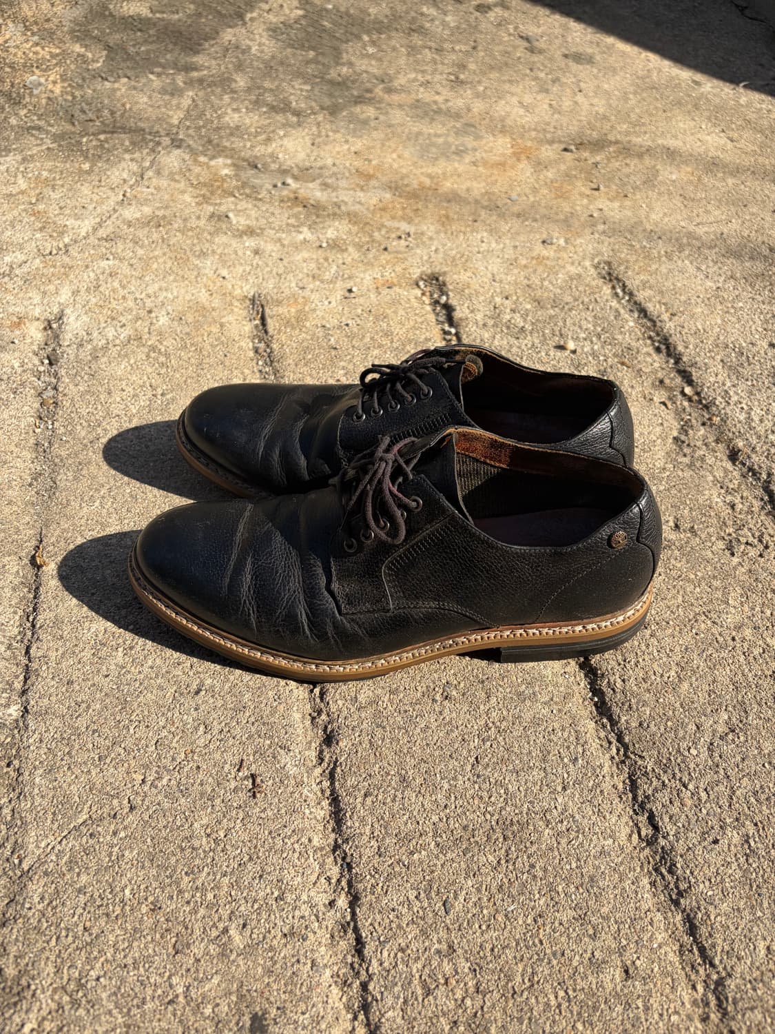 00s Timberland 블랙 레더 더비 슈즈 260mm 상품이미지4