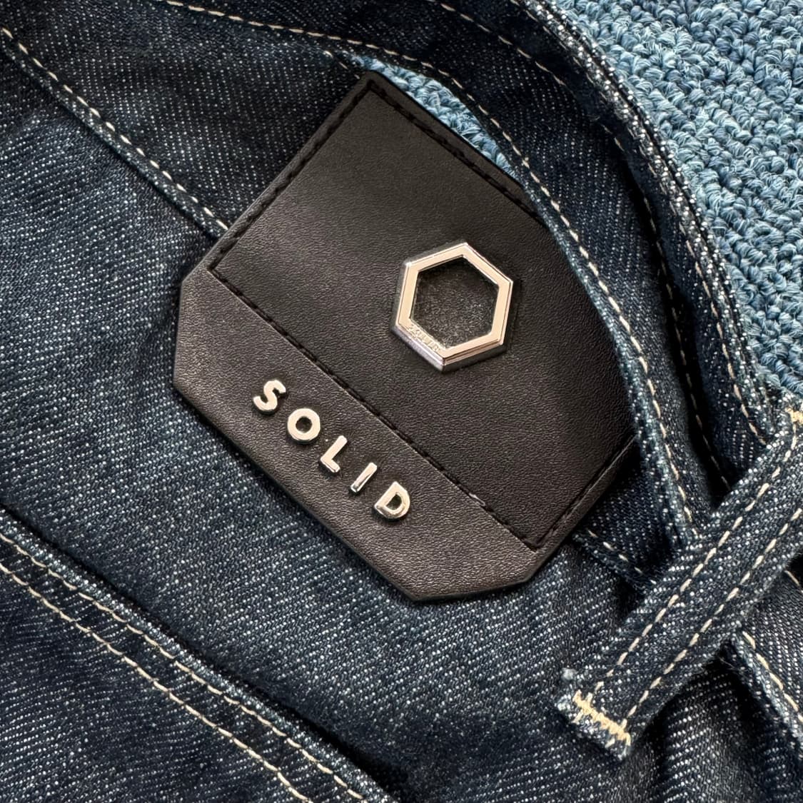 솔리드옴므 벨트 데님 와이드 팬츠 50 상품이미지5