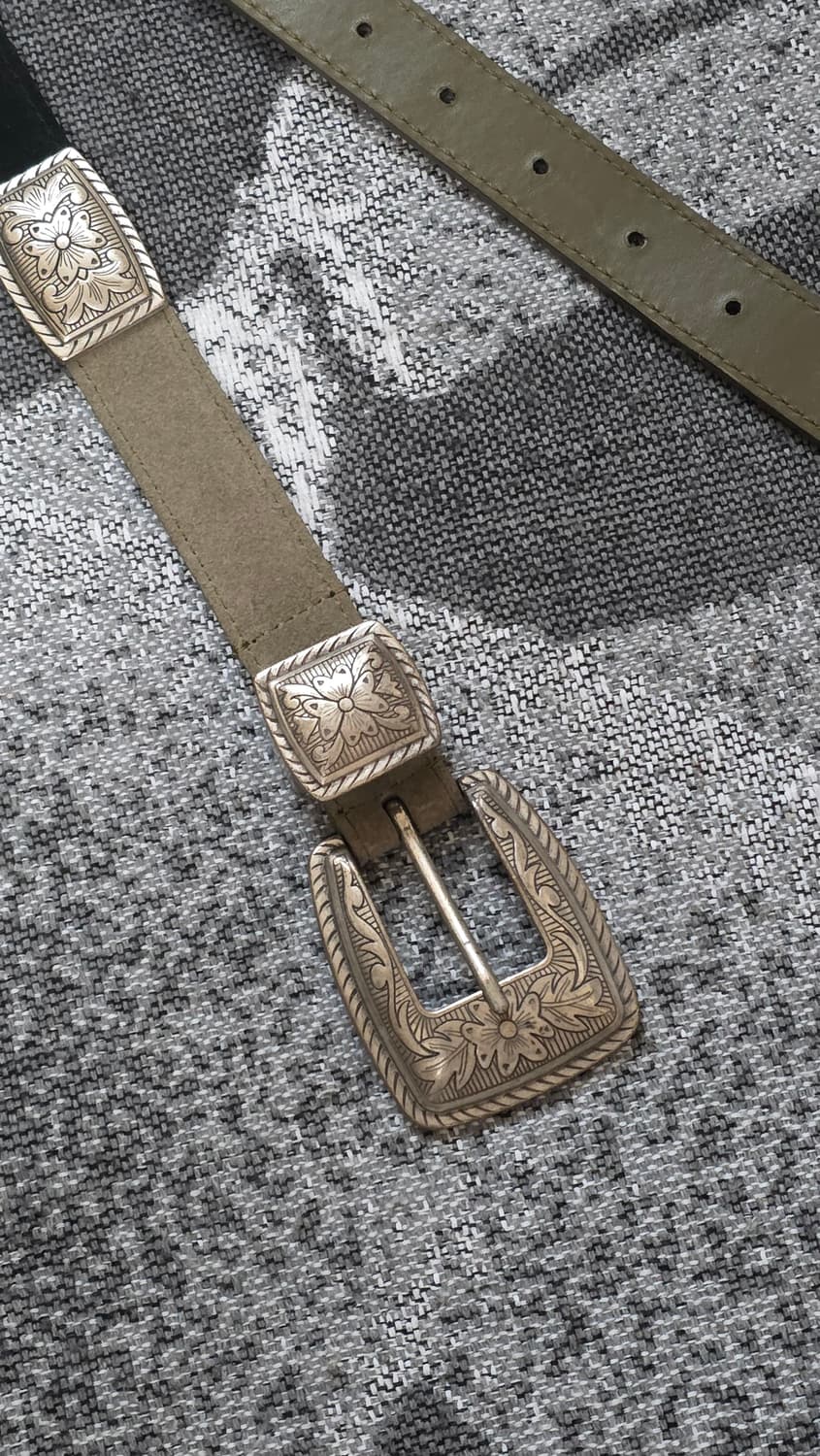 마쥬 maje 빈티지 웨스턴 스타일 벨트 (스웨이드) 상품이미지1