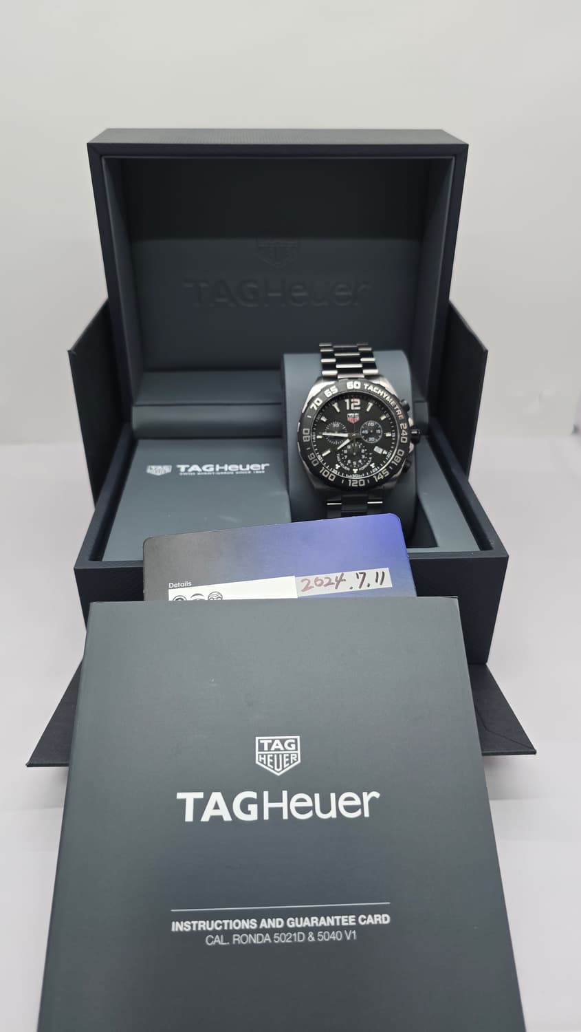 태그호이어 포뮬러1 크로노 블랙 24년 7월 쿼츠 시계 상품이미지1