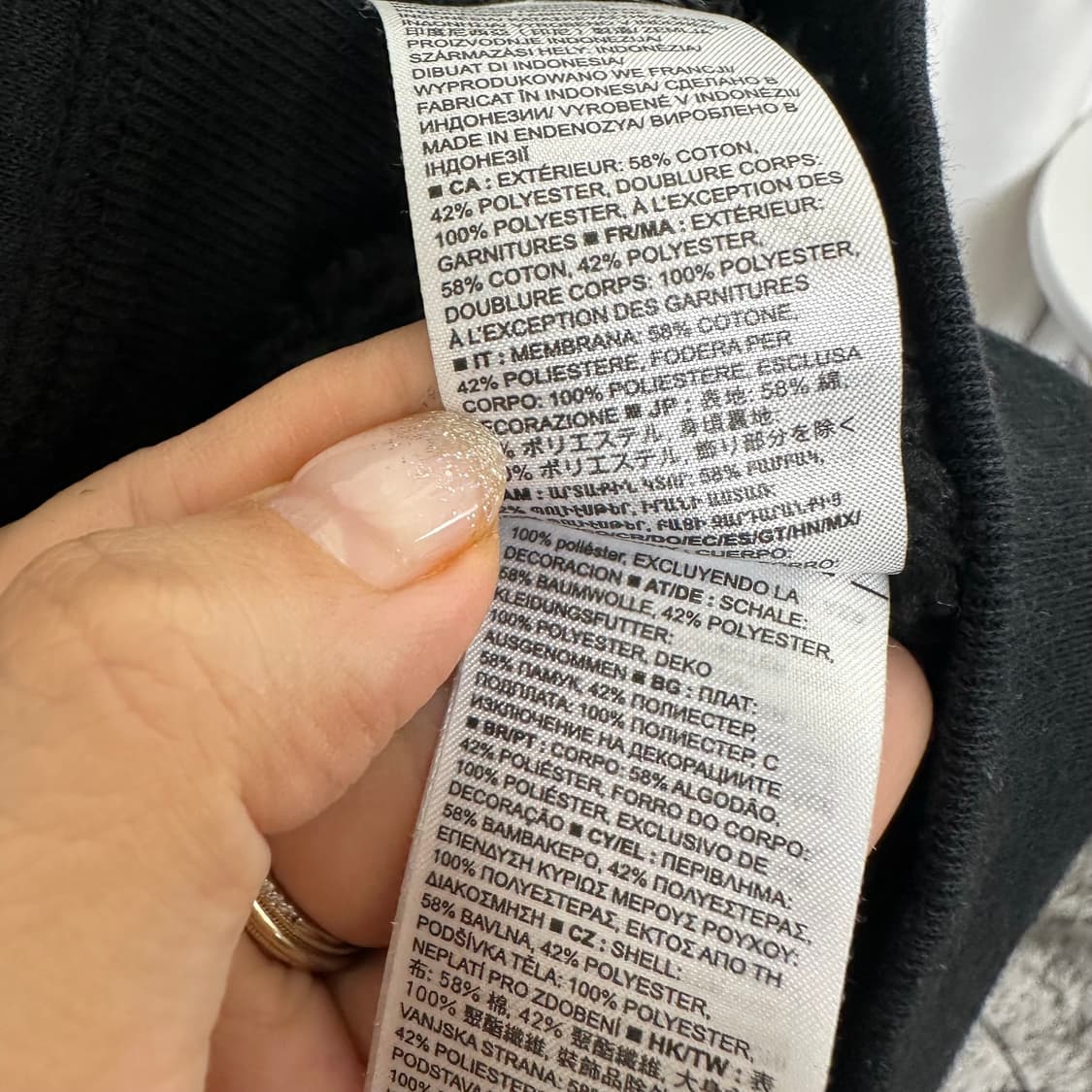   갭 남성 기모 도톰한 후드집업 검정 L  상품이미지5