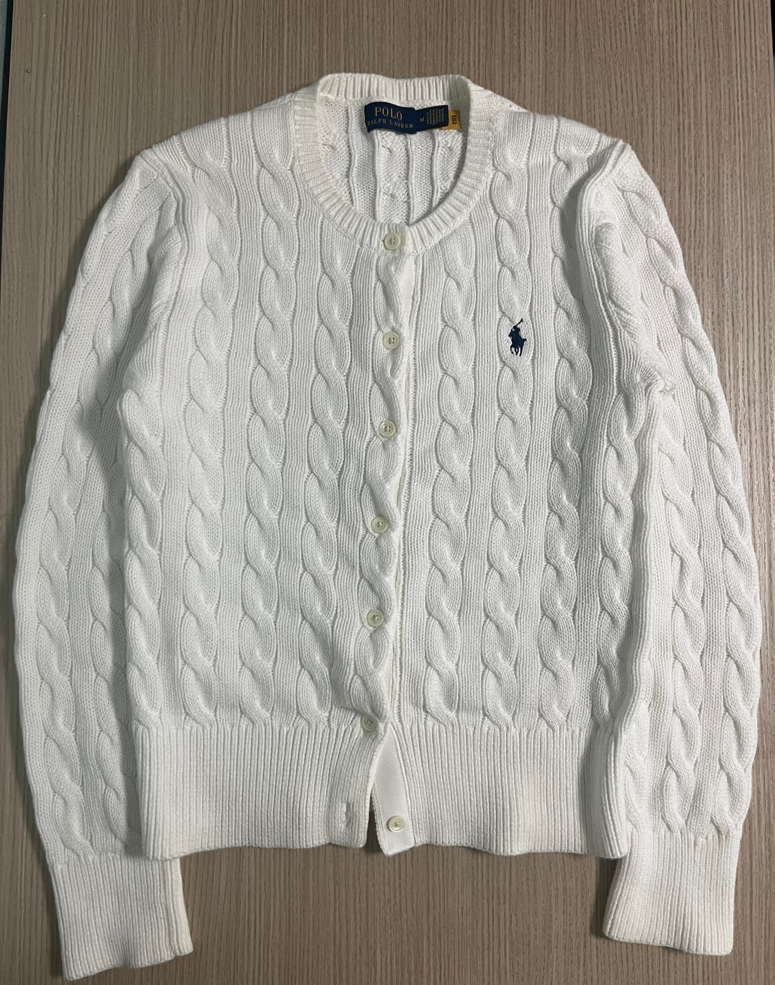[M] 폴로 랄프로렌 케이블 니트 가디건 (화이트) 상품이미지1