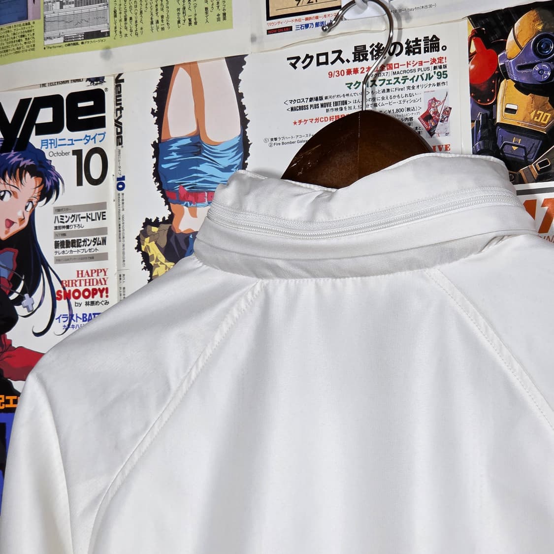 아디다스 올드스쿨 화이트 삼선 바람막이 상품이미지6