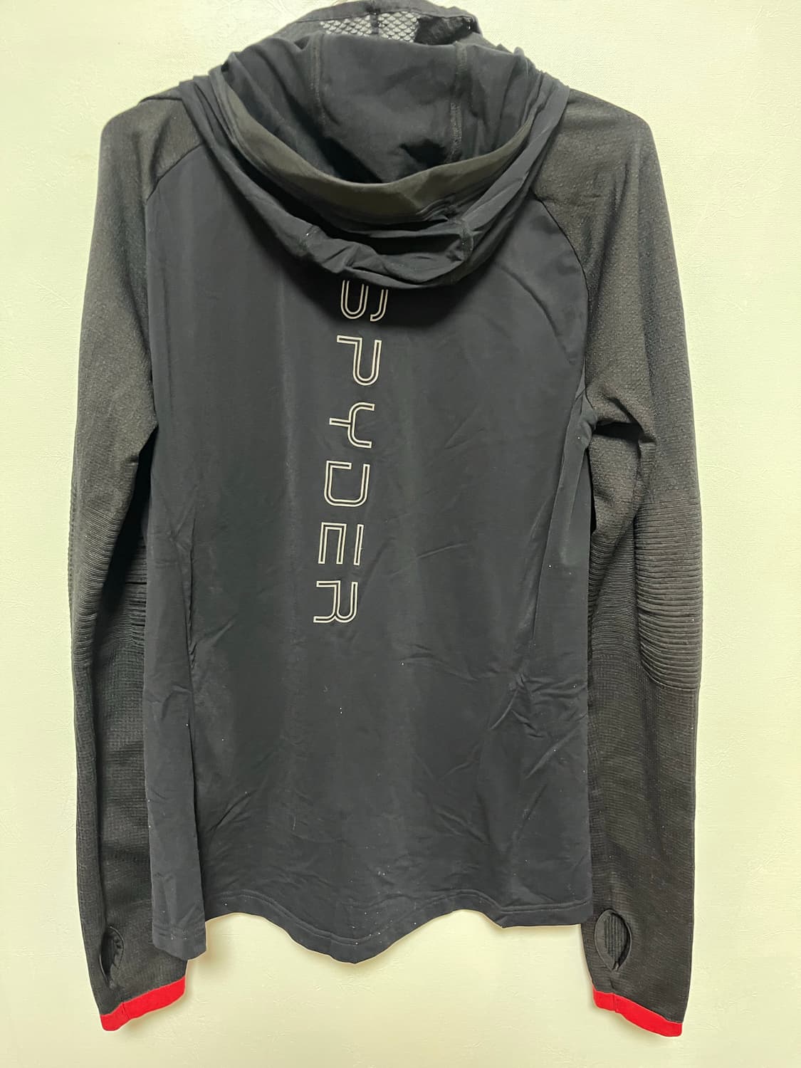 스파이더 블랙 웜업 후드집업 상품이미지5