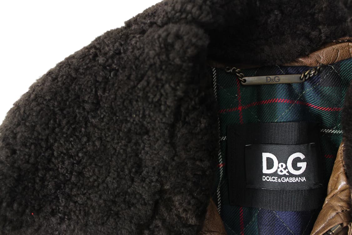 2000s Dolce & Gabbana 돌체앤가바나 고트스킨 레더자켓 상품이미지8