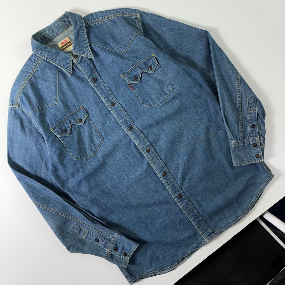 Levi's  리바이스 90,s 레드탭 웨스턴 데님셔츠  상품이미지2