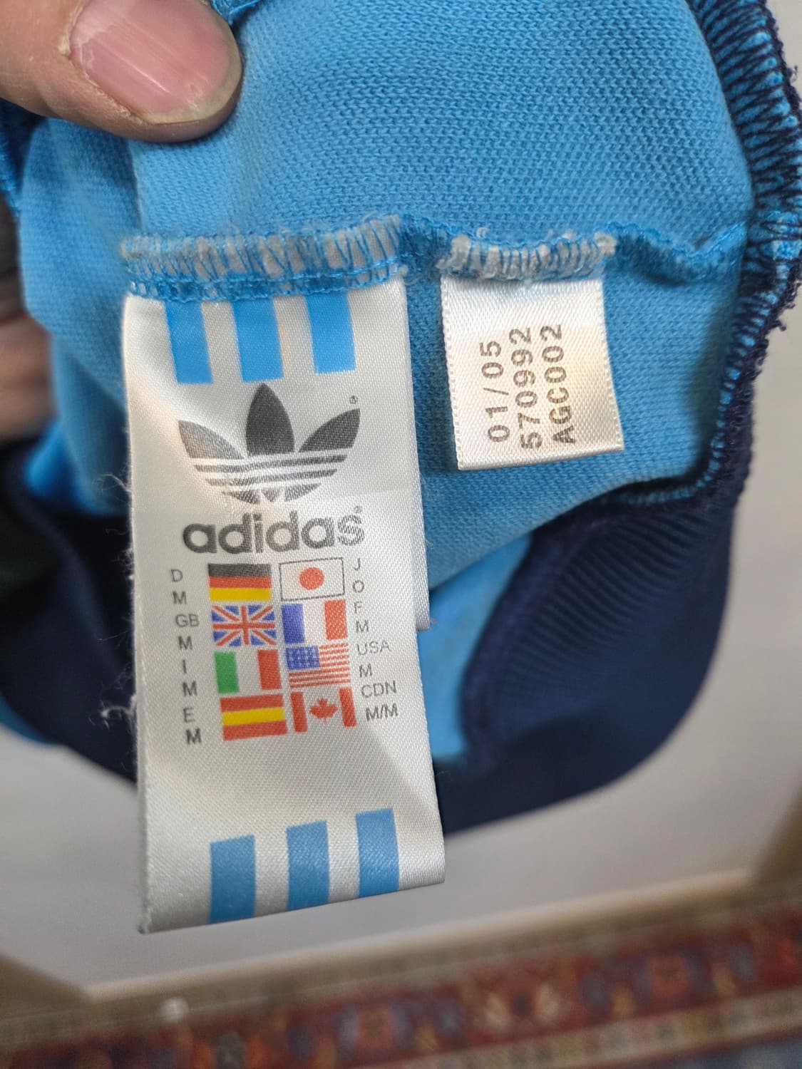 아디다스 올드스쿨 베켄바우어 트랙탑 져지 블루 m 상품이미지4