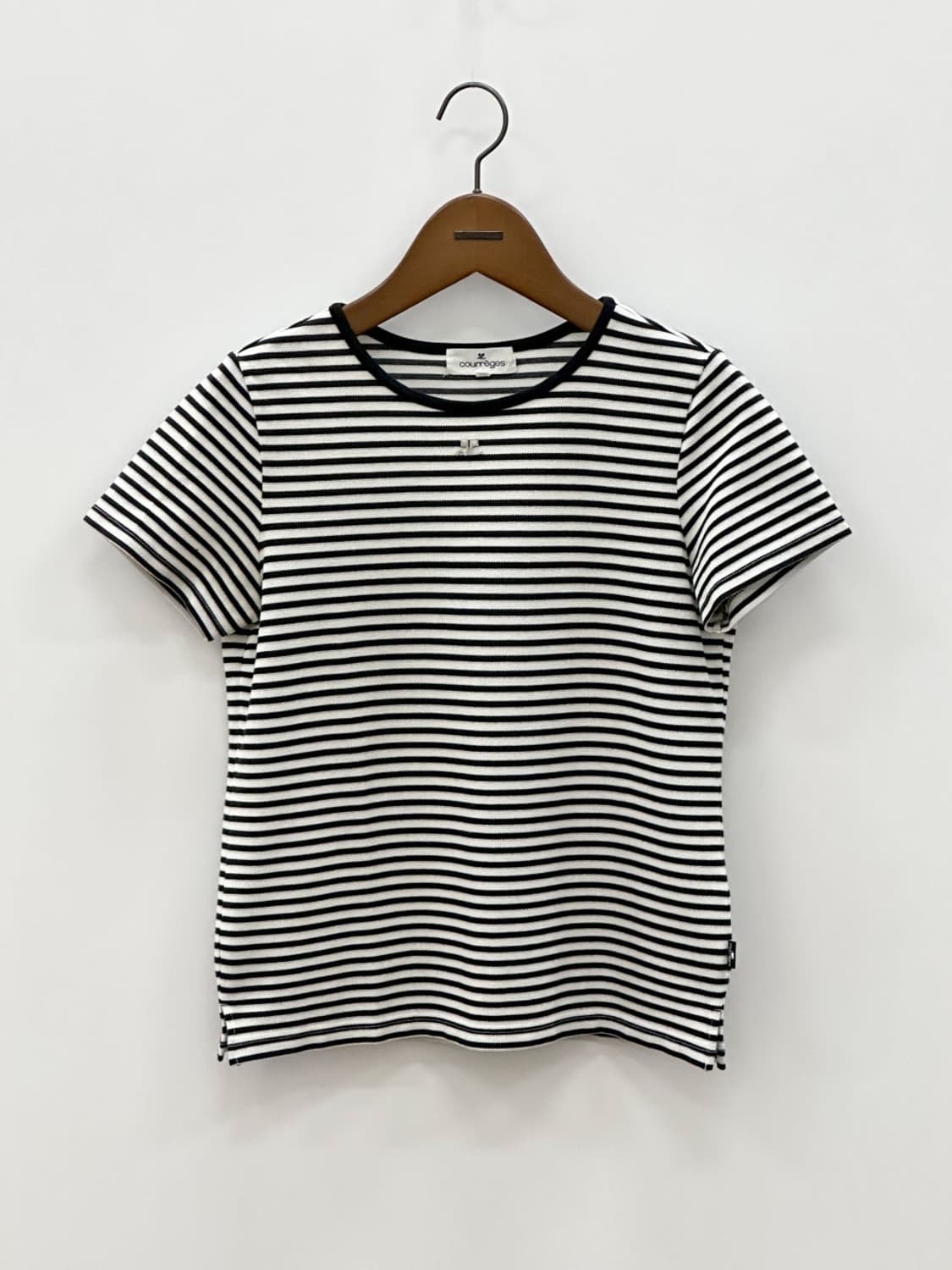 courreges / 꾸레쥬 블랙 스트라이프 반팔 티셔츠  상품이미지2