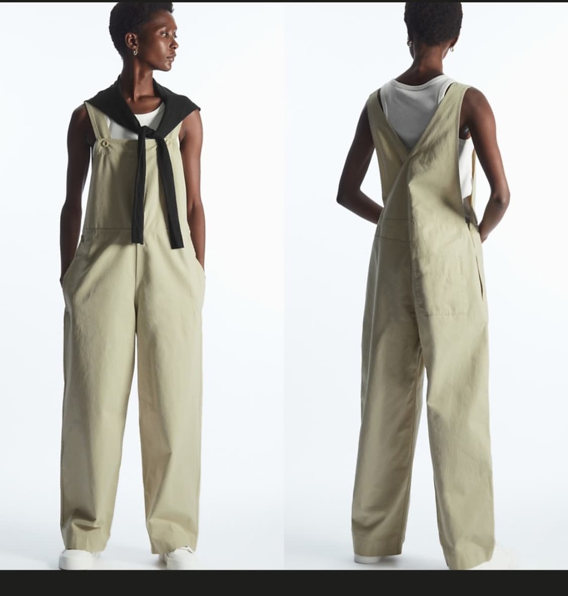 Cos코스 멜빵 랩백 와이드 점프수트 상품이미지1