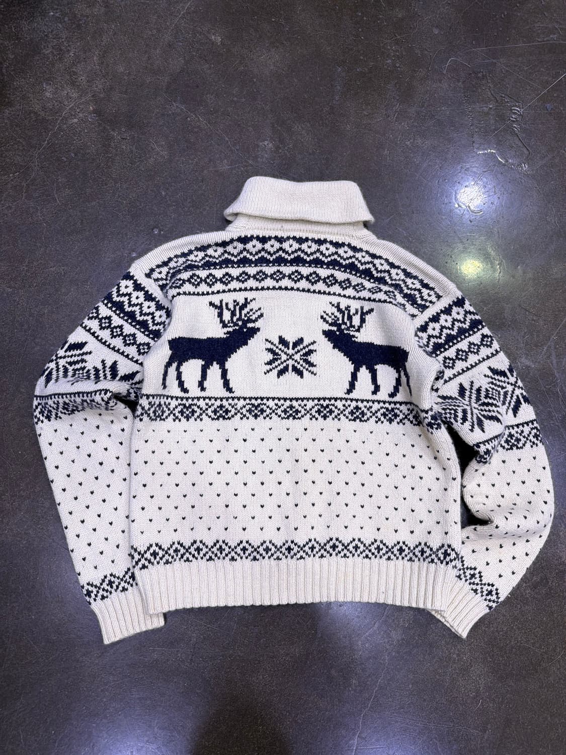 폴로 랄프로렌 코위찬 페어아일 디어 캐시미어 앙고라 스웨터 L 상품이미지2