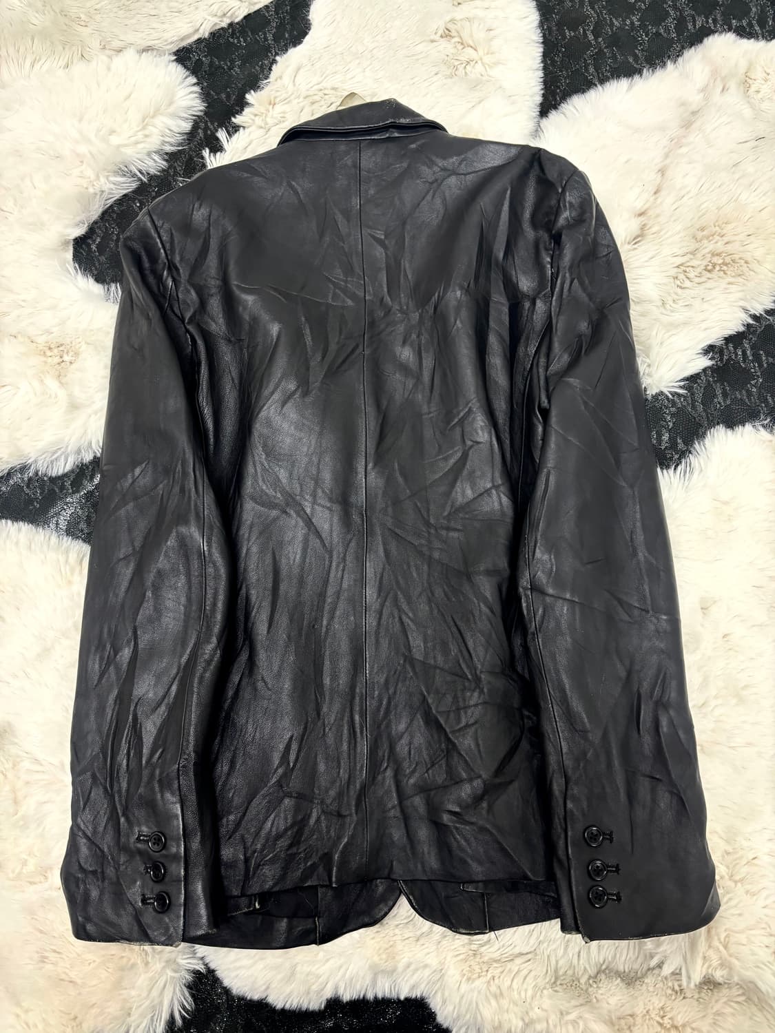 [WOOD DOWN]Chic Black Leather blazer 상품이미지10