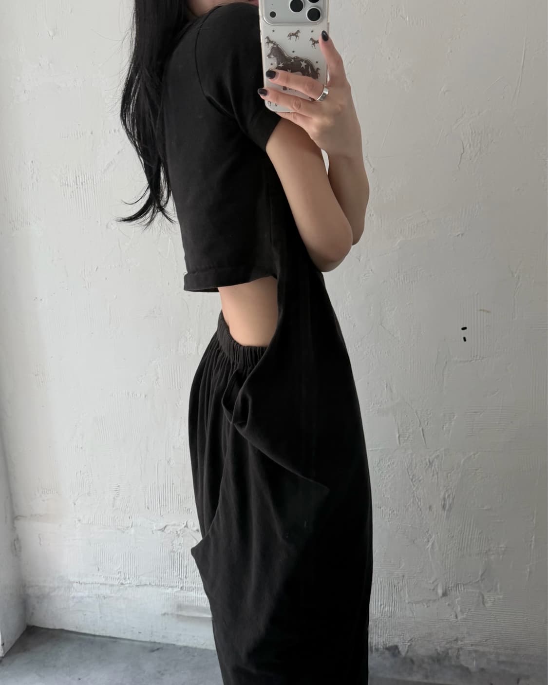 꼼데가르송 트리콧 1998‘s 블랙 레이어드 원피스 상품이미지1