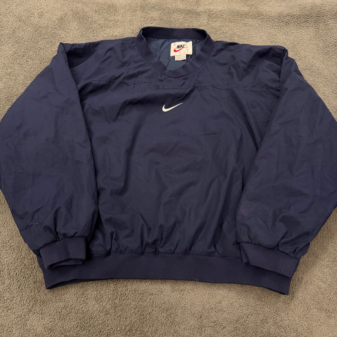 [ 정품/L ] 나이키 스우시 올드스쿨 브이넥 바람막이 웜업 상품이미지3
