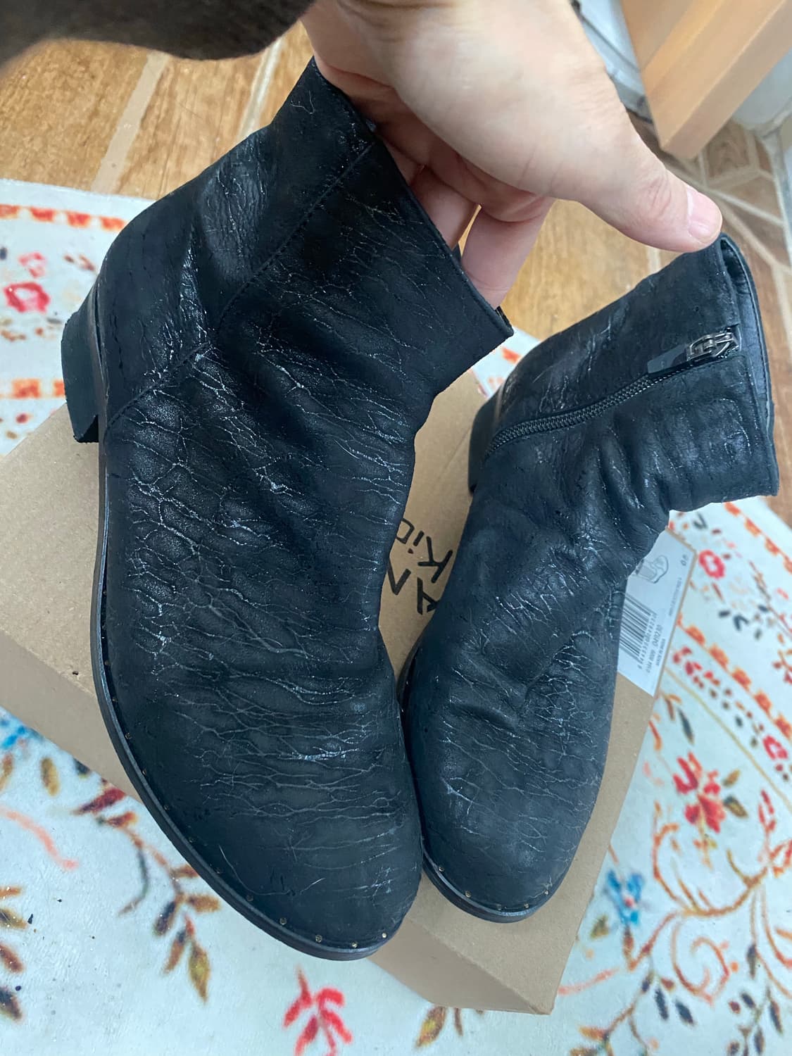 ANGO 블랙 앵클 부츠 240mm 상품이미지8