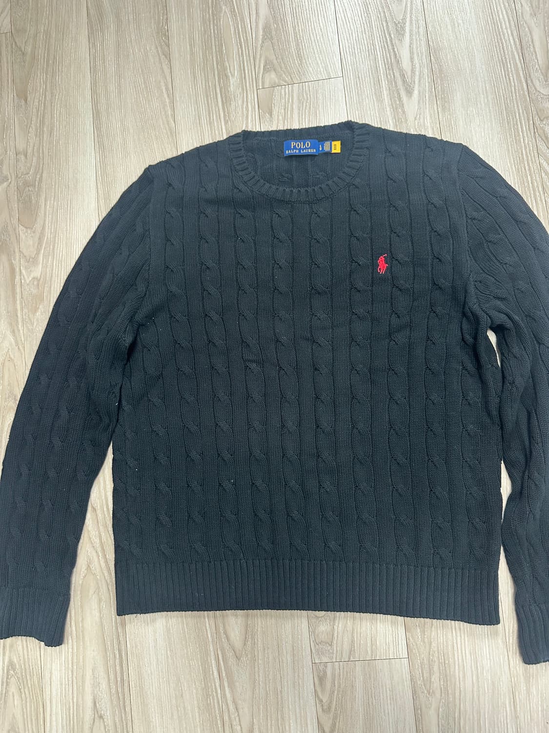 폴로 검정 니트 L 상품이미지1