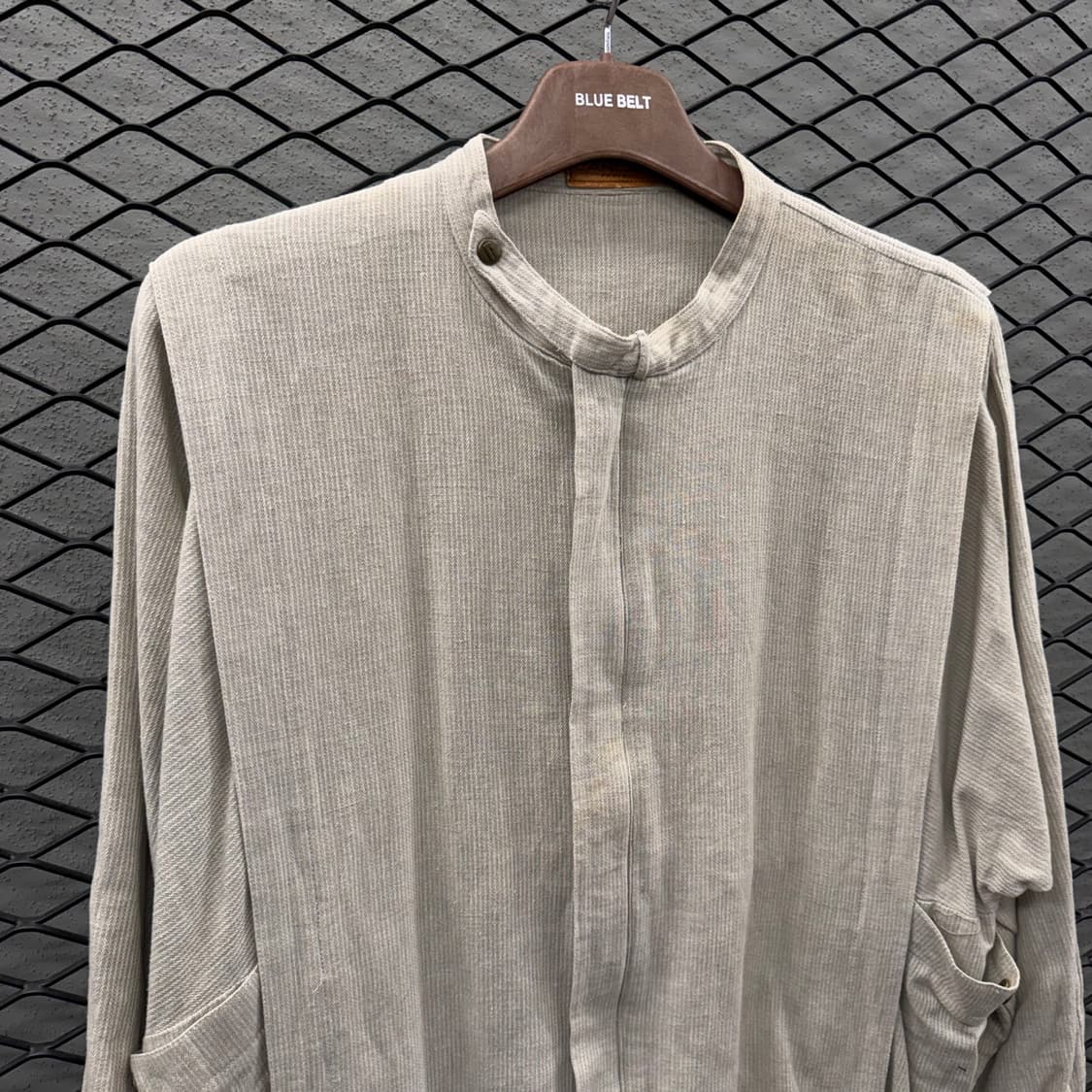 LANCEL 랑셀 스탠드카라 코튼자켓 카라스냅 멀티포켓 디테일 아이보리 상품이미지4