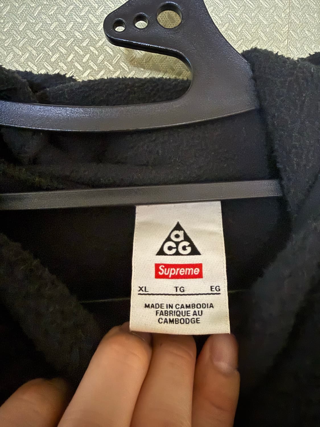 슈프림 x 나이키 ACG 플리스 풀오버 블랙 XL  상품이미지3