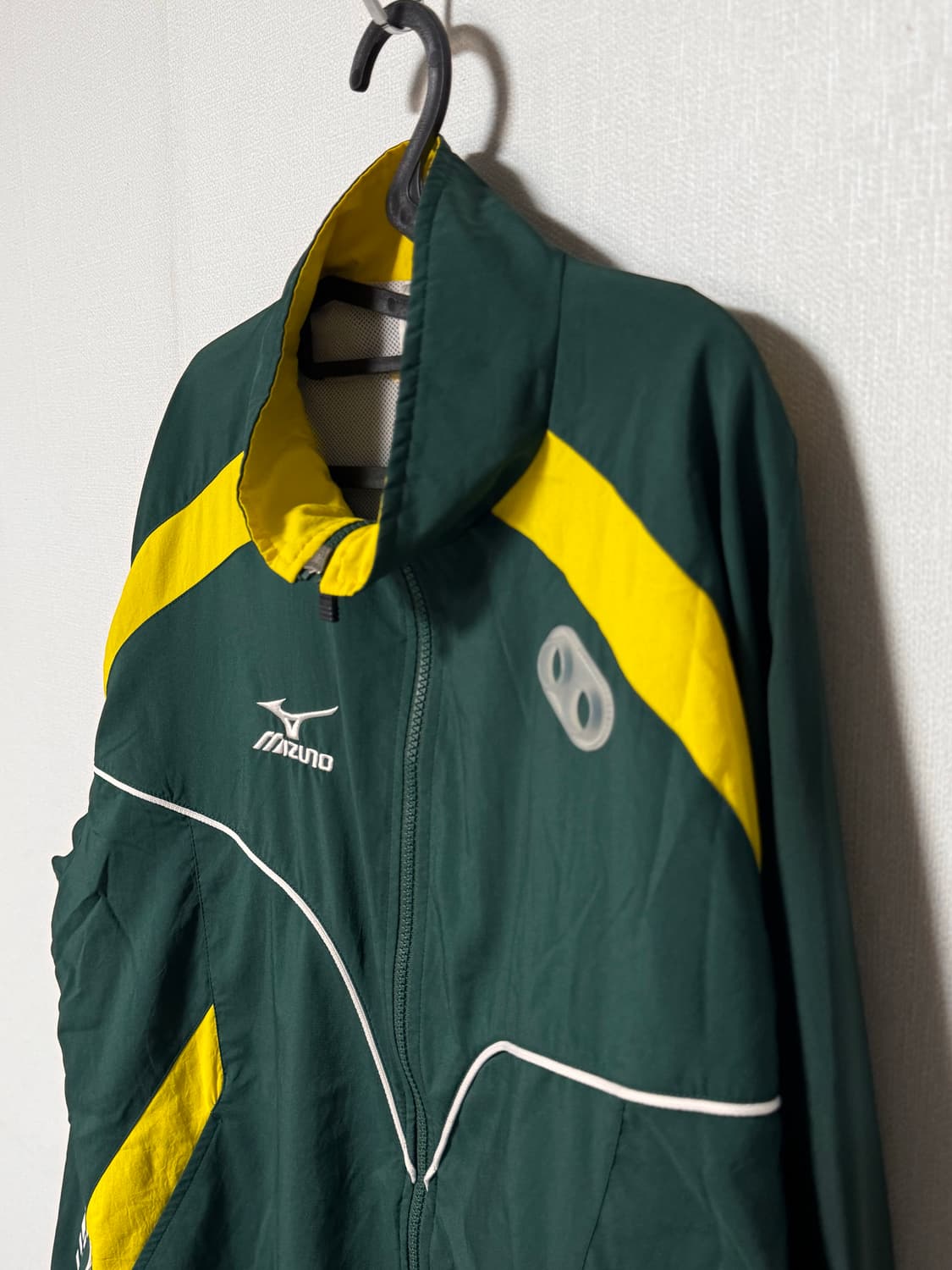 미즈노 그린 옐로우 올드스쿨 바람막이 자켓 상품이미지1