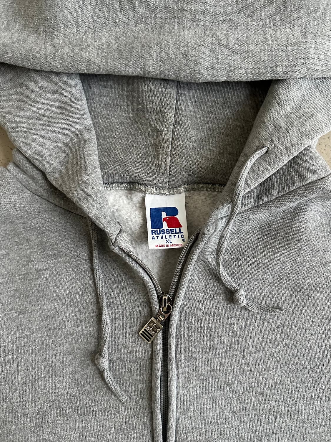 90s 빈티지 러셀 후드집업 그레이 XL 상품이미지6